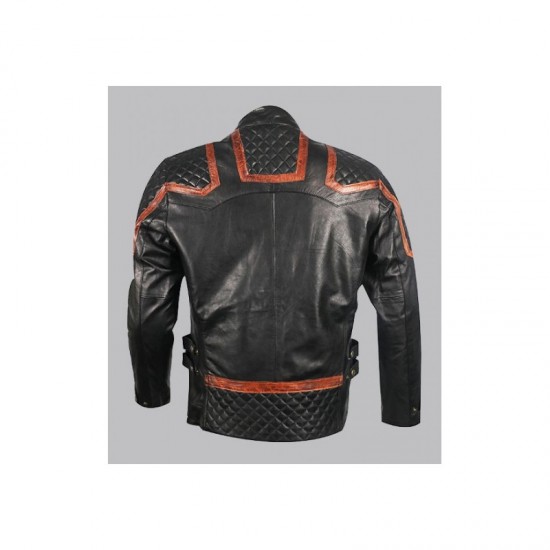 101 Vintage Distressed Motor Biker Real Leather Jacket