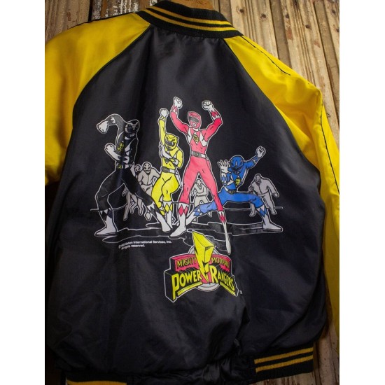 1993 Vintage Kids Power Rangers Bomber Jacket