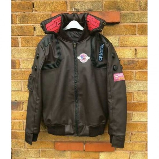 2077 Costume Jacket Mens Brown Leather Embroidery Jacket