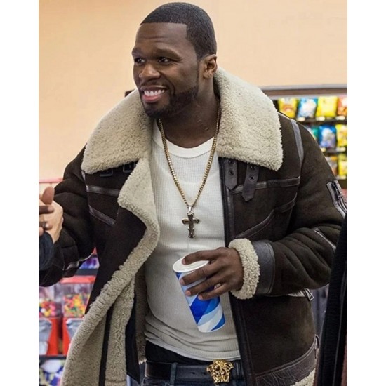 50 Cent Aviator Shearling Jacket