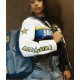 73rd NBA All Star Game 2024 Jennifer Hudson Eggshell White Leather Jacket