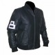 8 Ball Men's Pointed Collar Michael Hoban Black Leather Jacket