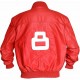 8 Ball Men's Red Pointed Collar Michael Hoban Leather Jacket