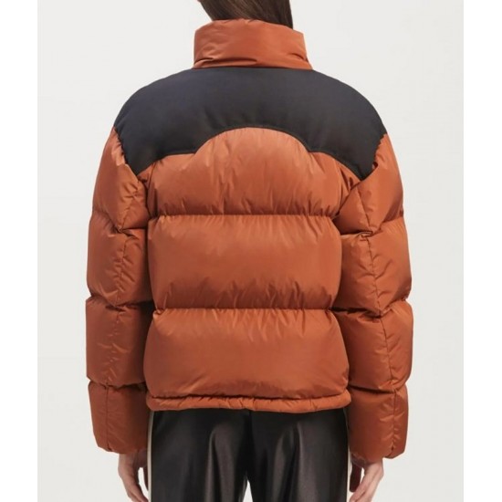 8 Moncler Palm Angels Kelsey Down brown Jacket