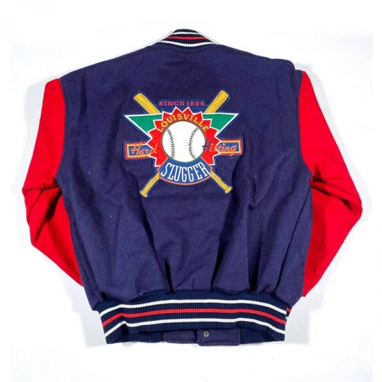 90’s Louisville Slugger Blue and Red Varsity Jacket