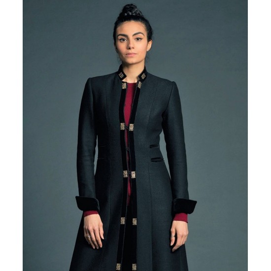 A Discovery of Witches Aiysha Hart Black Wool Coat