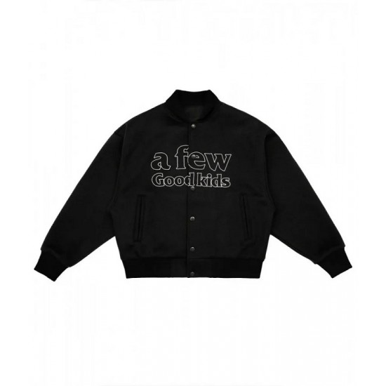 A Few Good Kids Varsity Wool Logo Black Jacket