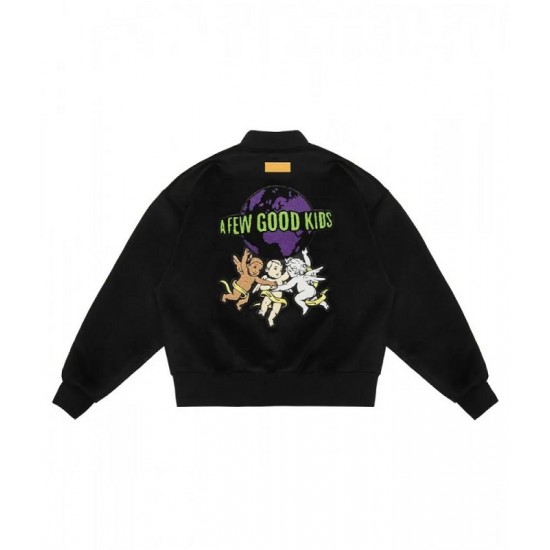 A Few Good Kids Varsity Wool Logo Black Jacket