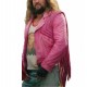 A Minecraft Movie Jason Momoa Pink Leather Jacket