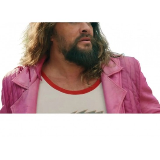 A Minecraft Movie Jason Momoa Pink Leather Jacket