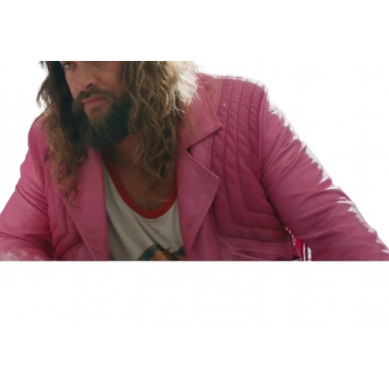 A Minecraft Movie Jason Momoa Pink Leather Jacket