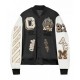 Off White AC Milan Black Bomber Varsity Jacket