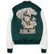 Off White AC Milan Green Bomber Varsity Jacket