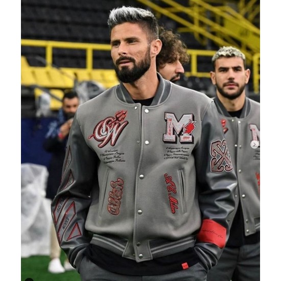 AC Milan Grey Varsity Jacket