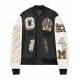 Off White AC Milan Varsity Bomber Off White Jacket