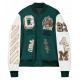 Off White AC Milan Varsity Bomber Off White Jacket