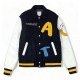 Adventure Time Black and White Varsity Jacket