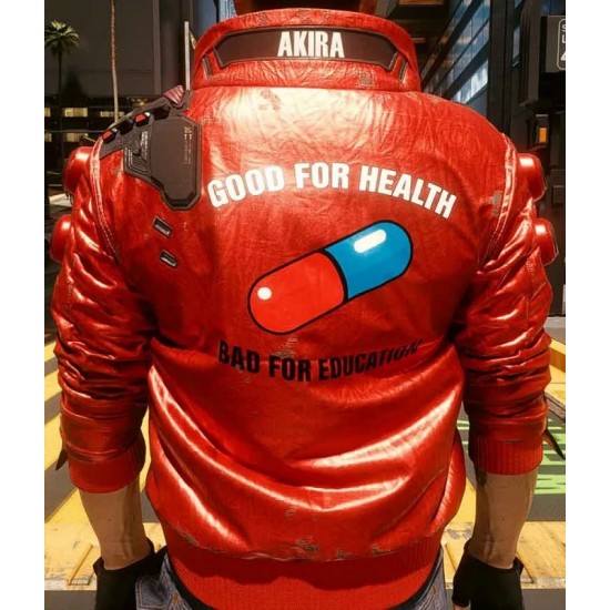 Akira Kaneda Cyberpunk 2077 Red Leather Jacket