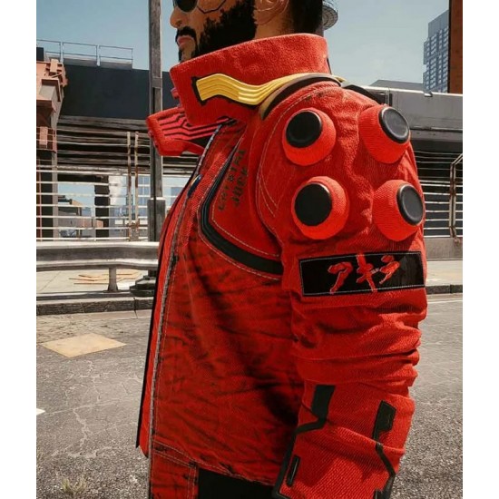 Akira Kaneda Cyberpunk 2077 Red Leather Jacket