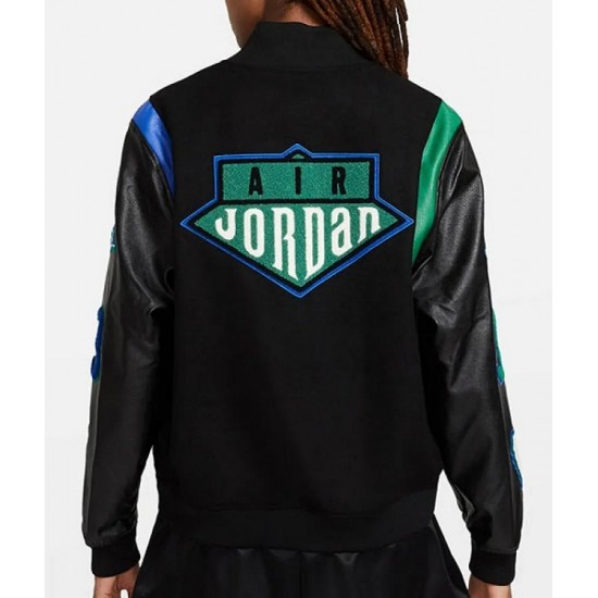 Aleali May Air Jordan Varsity Jacket