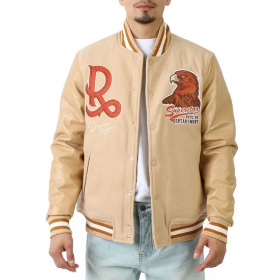 All American Dream Team Superstar Beige Varsity Jacket