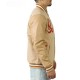 All American Dream Team Superstar Beige Varsity Jacket