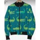 American Football Ball Pattern Mens Bomber Jacket