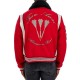 Amiri Always on Point Red Wool Varsity Jacket