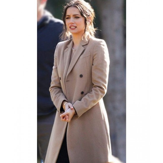 Ana De Armas Deep Water Trench Coat