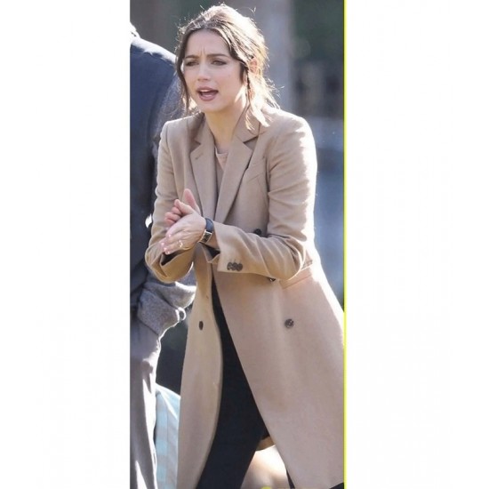 Ana De Armas Deep Water Trench Coat