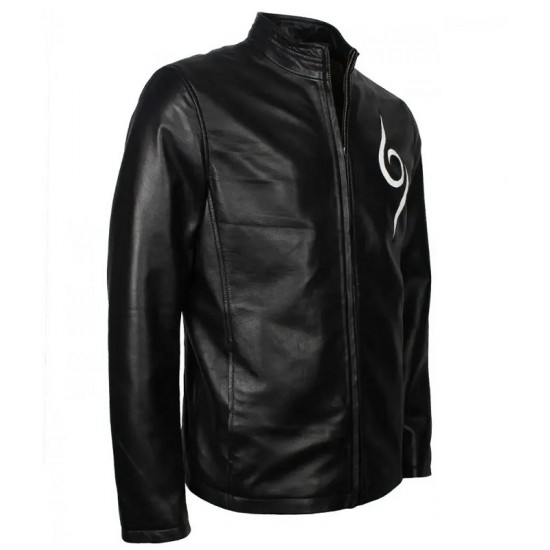 Anbu Naruto Black Leather Jacket Costume