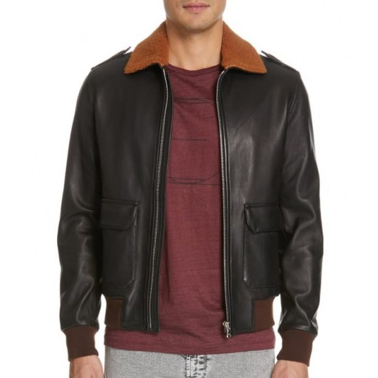 Angelo Black Aviator Jacket