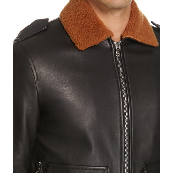 Angelo Black Aviator Jacket