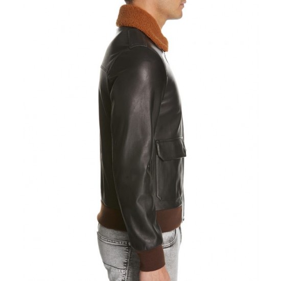 Angelo Black Aviator Jacket