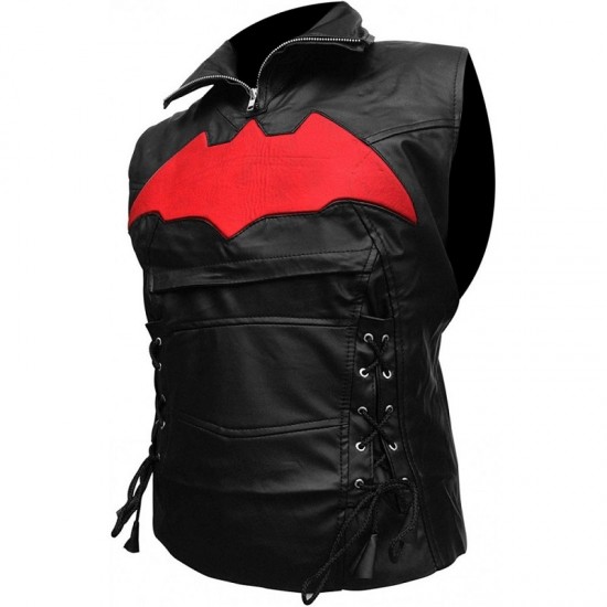 Arkham Knight Black Hooded Bat Style Vest and Jacket