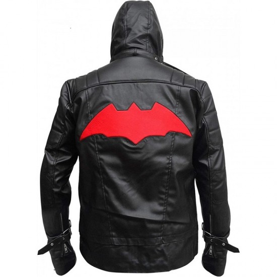 Arkham Knight Black Hooded Bat Style Vest and Jacket