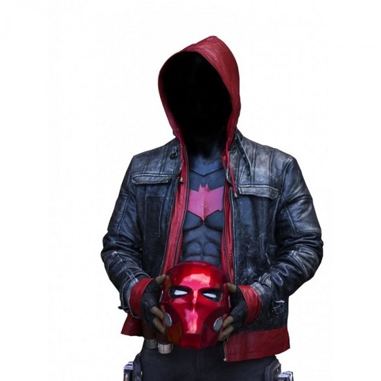 Arkham Knight Red Hooded Bat Style Vest and Jacket 2 in 1 - Premium Quality