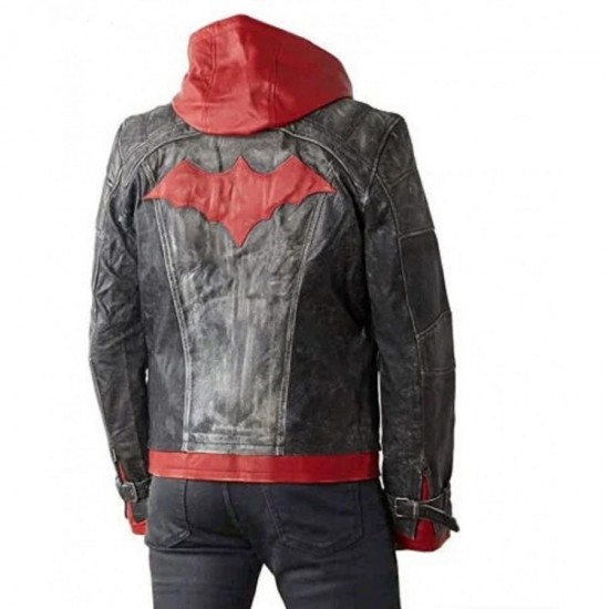 Arkham Knight Red Hooded Bat Style Vest and Jacket