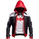 Arkham Knight White With Red Hooded Bat Style Vest and Jacket