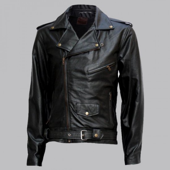 Arnold Schwarzenegger Leather Jacket - Club Biker Moto Vest 2