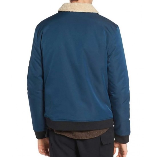 Arrow Rick Gonzalez Fur Collar Blue Jacket