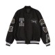 Asap Rocky Stussy CDG Black Wool Letterman Varsity Jacket