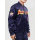 Astros Big Logo Satin Bomber Jacket