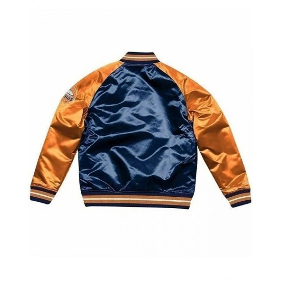 Astros Houston Blue And Orange Satin Jacket