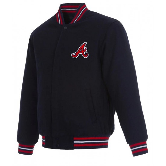 Atlanta Braves Navy Blue Varsity Jacket