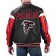 Atlanta Falcons Black Varsity Full-Zip Leather Jacket