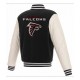 Atlanta Falcons Letterman White and Black Jacket