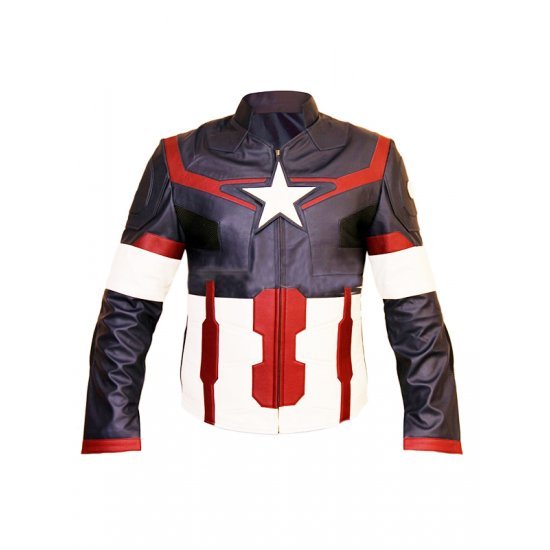 Avengers 2 Age Of Ultron :Chris Evans Captain America Leather Jacket