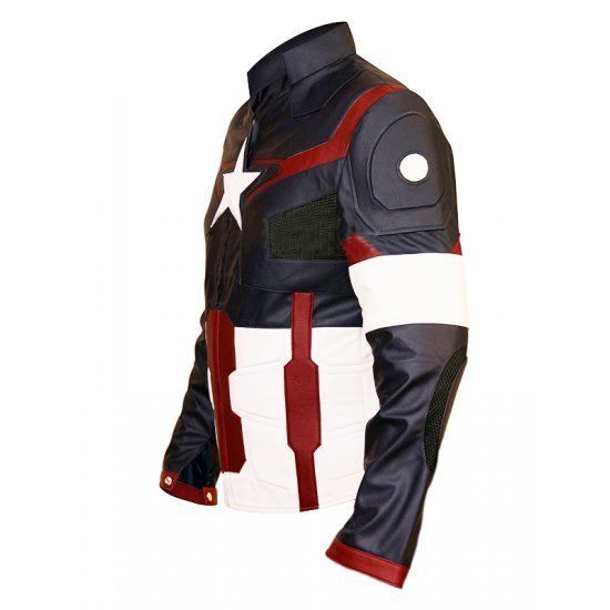 Avengers 2 Age Of Ultron :Chris Evans Captain America Leather Jacket