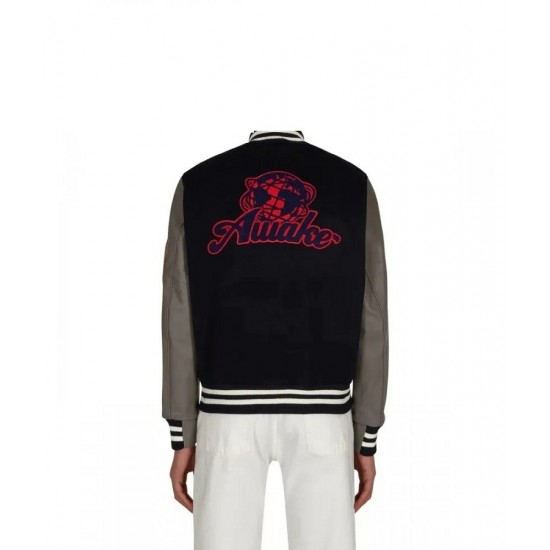 Awake Ny Chenille Patches Varsity Jacket Navy Combo